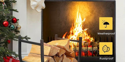 U-Shaped Metal Firewood Rack Stand