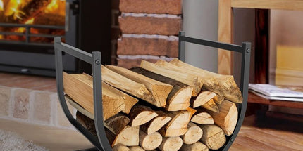 U-Shaped Metal Firewood Rack Stand