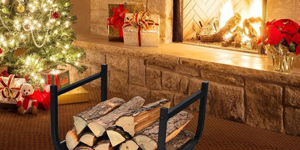 U-Shaped Metal Firewood Rack Stand