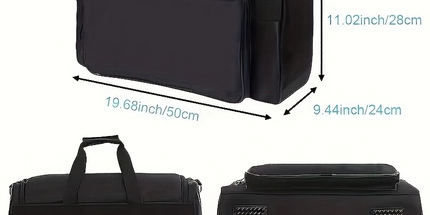 Nylon Duffel Bag with Shoe Compartment