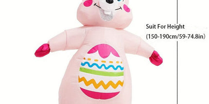 Oversized Inflatable Easter Bunny Costume USB/Battery Powered