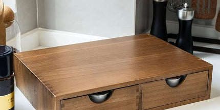 Wooden Storage Cabinet with Drawers Organizer