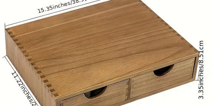 Wooden Storage Cabinet with Drawers Organizer