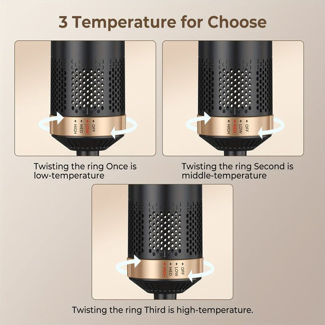 5-in-1 Hair Styler Hot Air Brush with 60000RPM
