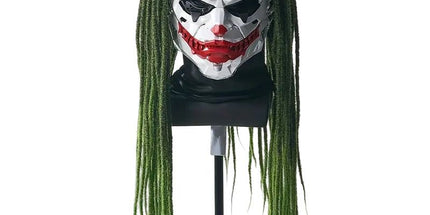Joker Clown Costume Mask with Braids