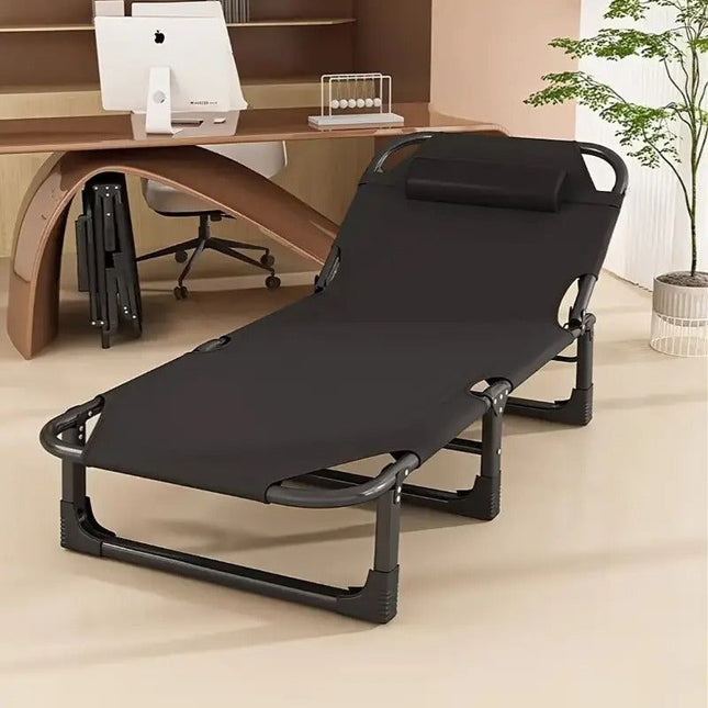 Foldable Oxford Cloth Sun Lounger with Headrest