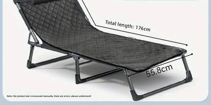 Foldable Oxford Cloth Sun Lounger with Headrest