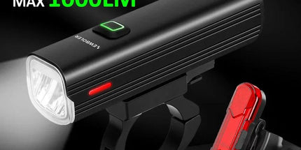 USB Rechargeable Bicycle Light Set Black