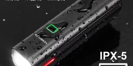 USB Rechargeable Bicycle Light Set Black