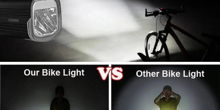 USB Rechargeable Bicycle Light Set Black