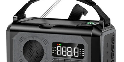 Solar Hand Crank Emergency Radio Grey