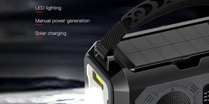 Solar Hand Crank Emergency Radio Grey