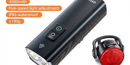 Rechargeable LED Bike Light Set Black