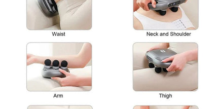 6-Head Fascia Massage Gun Tissue Muscle  Black