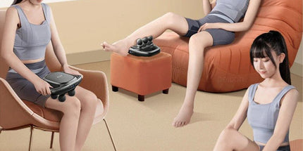 6-Head Fascia Massage Gun Tissue Muscle  Black