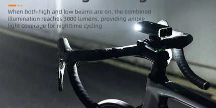 3000 Lumen Rechargeable Bike Light Black
