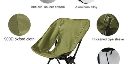 Childrens Camping Moon Chair Green