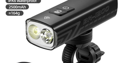 Bicycle Headlight with Taillight Black