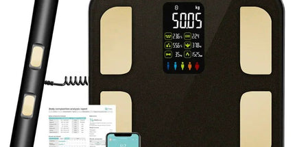 Smart Bioimpedance Scale with Hand Black