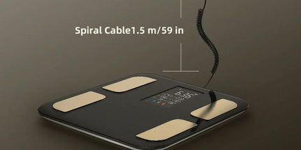 Smart Bioimpedance Scale with Hand Black