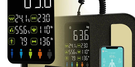 Smart Bioimpedance Scale with Hand Black