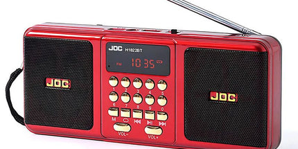 Portable FM Radio Bluetooth Speaker Red