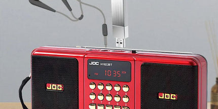 Portable FM Radio Bluetooth Speaker Red