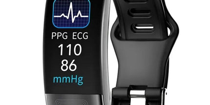 Fitness Bracelet Heart Blood Body Monitoring Black