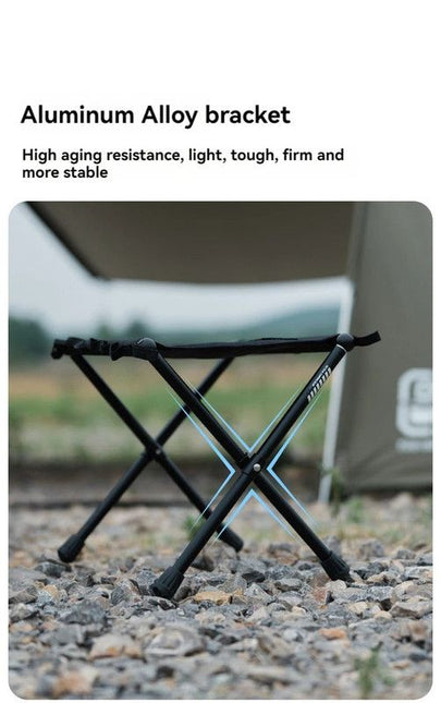 Ultra-Light Folding Camping Stool Black