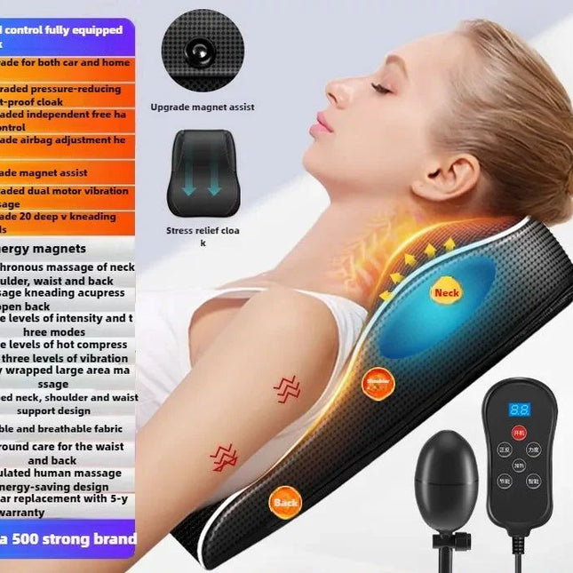 Electric Cervical Pillow Massager Black