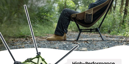 Portable High-Back Camping Chair Khaki