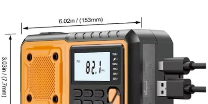 Emergency Hand Crank Solar Radio Yellow
