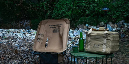 Sunshade Awning Folding Chair Set Khaki