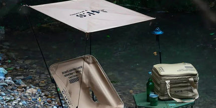 Sunshade Awning Folding Chair Set Khaki