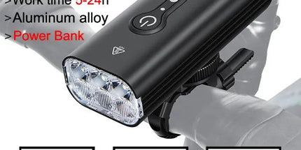 10000 Lumen Smart Bicycle Light Black