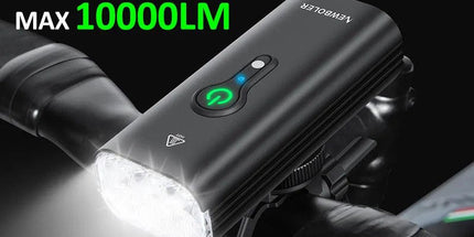 10000 Lumen Smart Bicycle Light Black