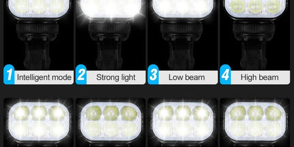 10000 Lumen Smart Bicycle Light Black