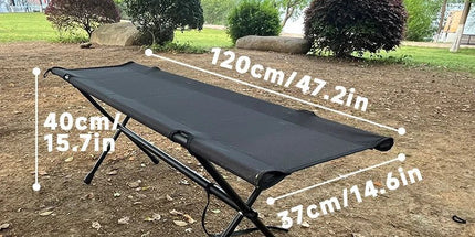 Folding Double Camping Stool Black