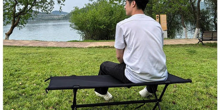 Folding Double Camping Stool Black