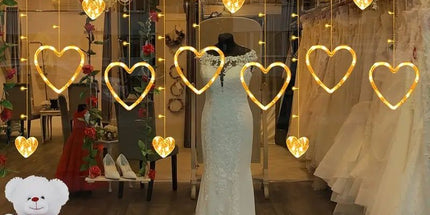 Waterproof Heart-Shaped LED Curtain String Lights