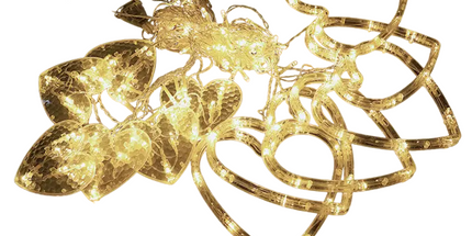 Waterproof Heart-Shaped LED Curtain String Lights