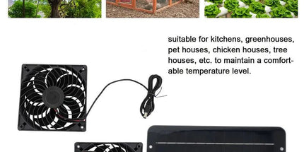 Solar-Powered Electric Ventilator - 10W/12V Dual Fan Pack