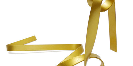 Gold Modern Ribbon Wine Bottle Holder - Creative Floating Wine Rack for Home and Bar Décor