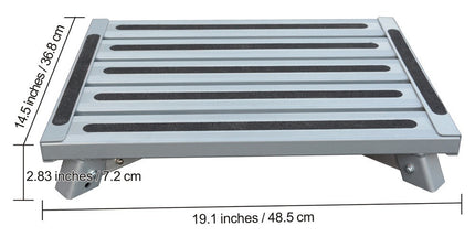 Heavy Duty Aluminum Folding Step Stool - Portable RV Platform and Work Bench with Non-Slip Surface - Collapsible Multi-Purpose Step for Camping, Home, and Outdoor Use