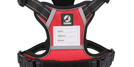 Size L Red Reflective No-Pull Dog Harness - Adjustable & Durable for Large Breeds, Anti-Escape Design
