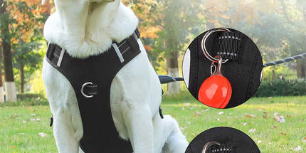 Size L Red Reflective No-Pull Dog Harness - Adjustable & Durable for Large Breeds, Anti-Escape Design