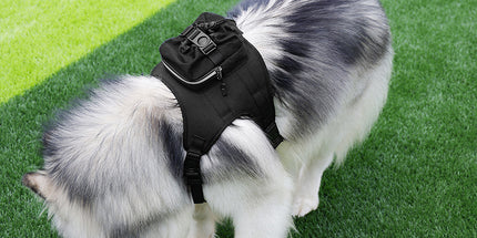 Size S Black Ultimate Dog Harness Vest with Backpack - Padded, Reflective & Adjustable for Medium Sized Dogs