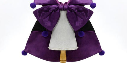 Purpie Regal Vampire Pet Cape | Halloween & Christmas Costume Cloak with Bow & Pom-Poms for Dogs and Cats(Size M)