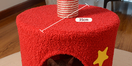 Festive Christmas Tree Cat Scratcher & Condo | 2-in-1 Sisal Post with Cozy Hideaway Bed