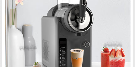 Dark Grey Compact Home Cold Drink & Ice Cream Maker – Multi-Functional Slush, Milkshake, Coffee, Cocktail & Ice Cream Machine with Auto-Clean Function (AU Plug)